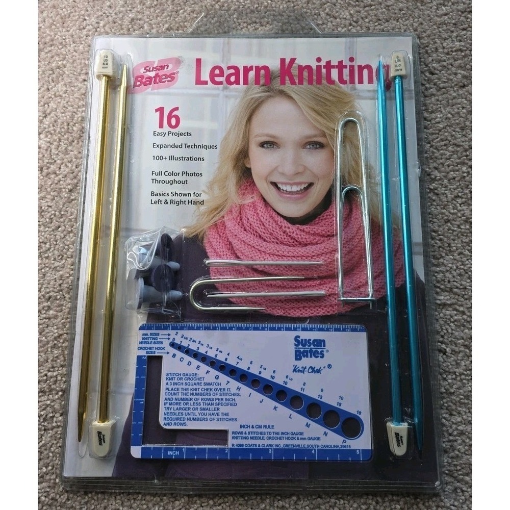 Susan Bates LEARN KNITTING, Left and Right- , Needles Manual PROJECTS‎